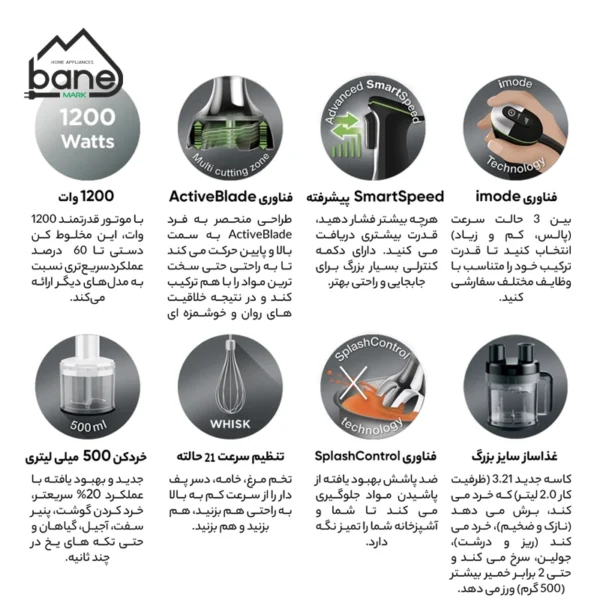گوشت کوب برقی براون مدل MQ9185XLI - Image 3