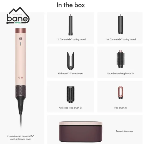 سشوار و حالت دهنده مو دایسون Airwrap Co-anda2x HS09 ceramic pink - Image 12