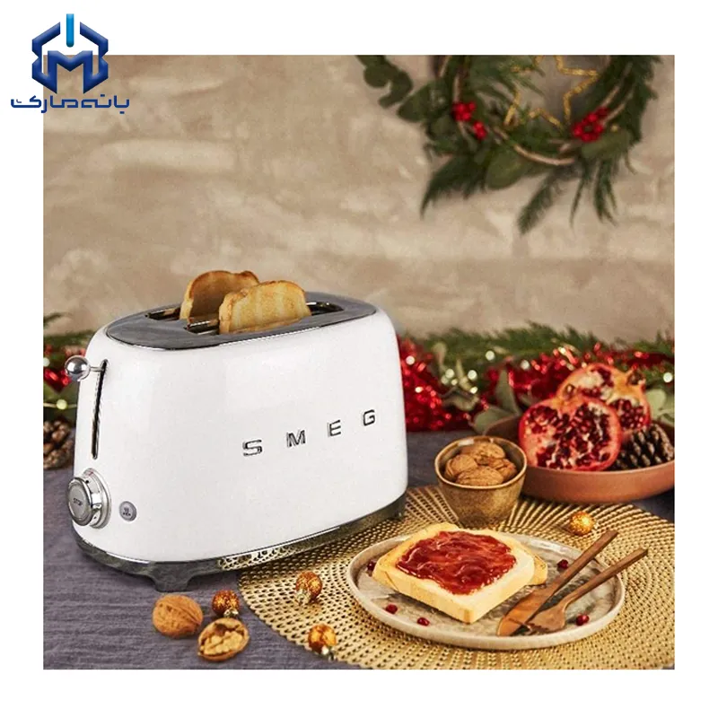 توستر نان اسمگ دو اسلایس سفید با طراحی کلاسیک