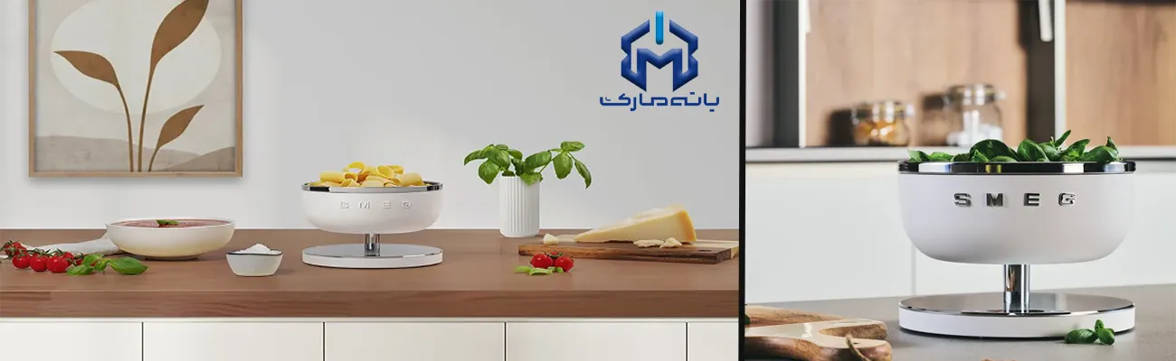 ترازوی دیجیتال آشپزخانه اسمگ KSC01WH سفید مات با طراحی رترو